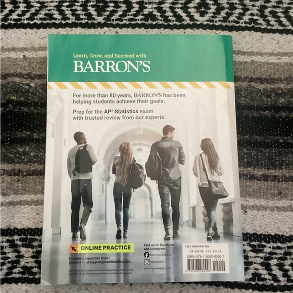 New College Ap Statistics Premium 2023-2024 Test Prep Barrons online Practice . - Picture 4 of 10